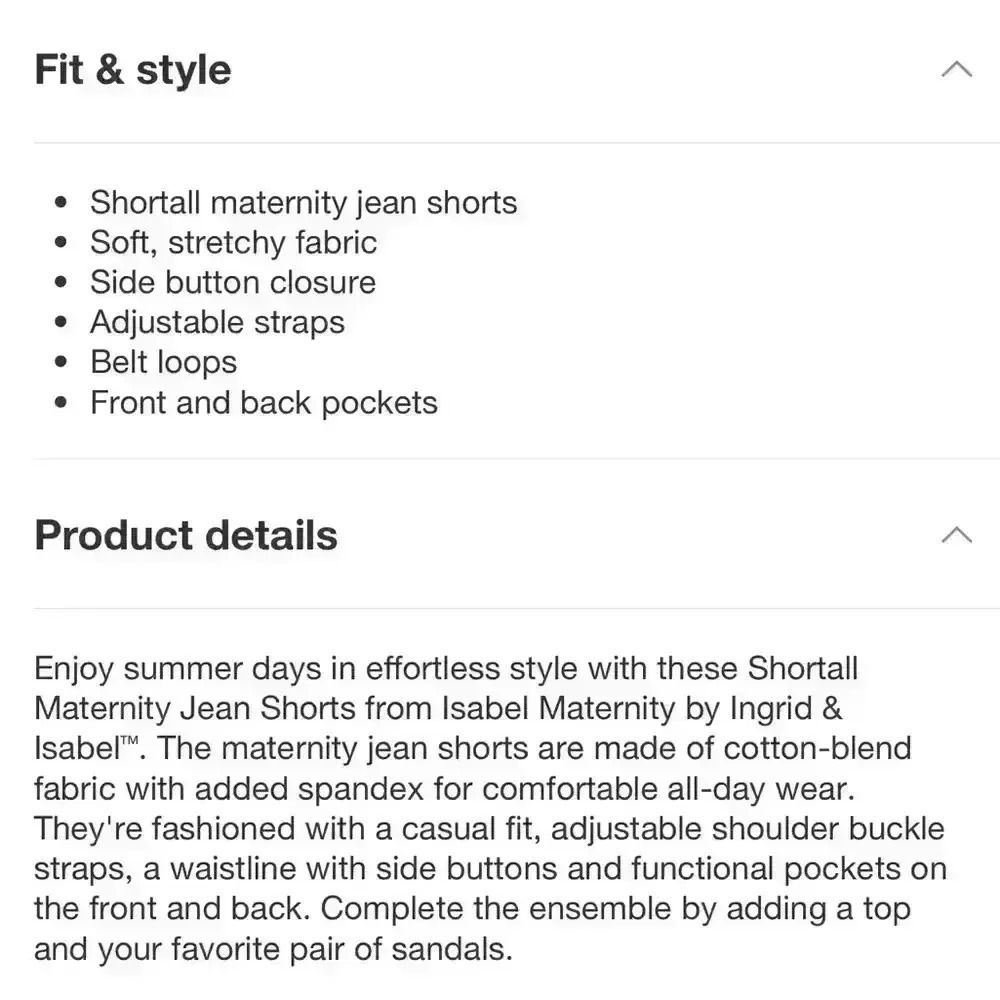 Shortall Maternity Jean Shorts Siz 8 Ingrid & Isabel Light Blue adjustable waist - Picture 4 of 16